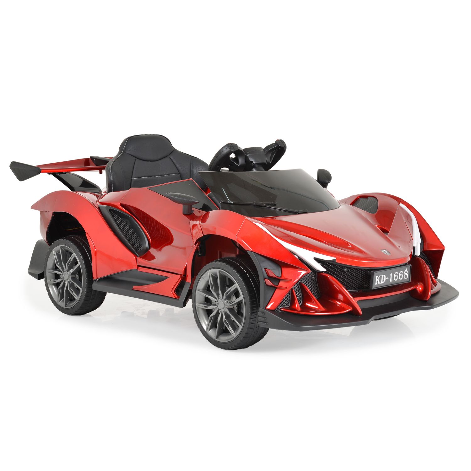 Moni Kinder Elektroauto Flash metallic 4 Motoren, MP3, Fernbedienung, EVA-Reifen rot 