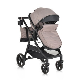 Moni Kinderwagen 2 in 1 Tokyo 22 kg umbaubar Wickeltasche Stoßdämpfer klappbar beige 