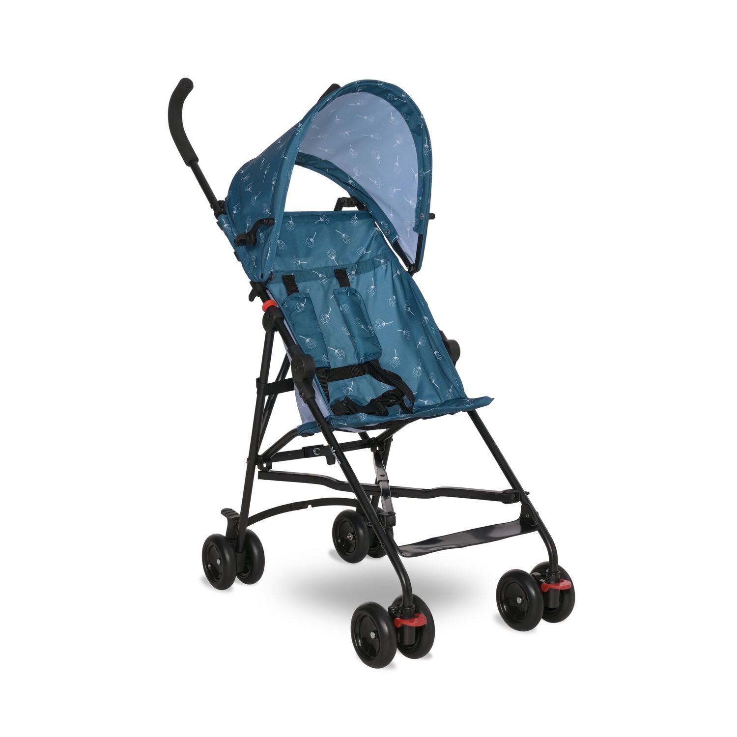 Kinderwagen Buggy Vaya verstellbares Sonnendach, klappbar, Fußstütze blau