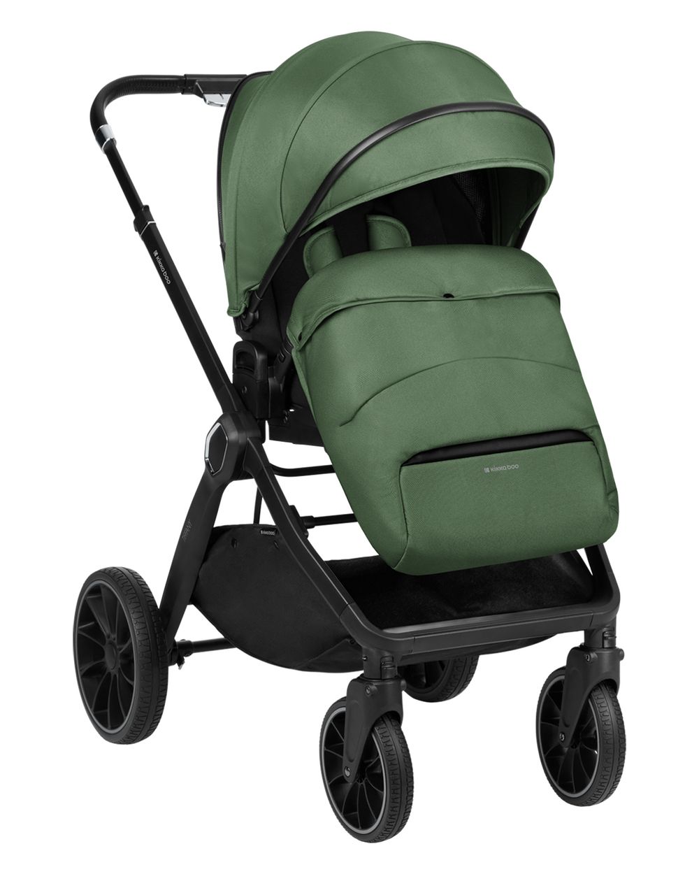 Kikkaboo Kinderwagen Tiffany 2 in 1 Babywanne, Sportsitz, Wickeltasche, PU-R&auml;der dunkelgr&uuml;n 