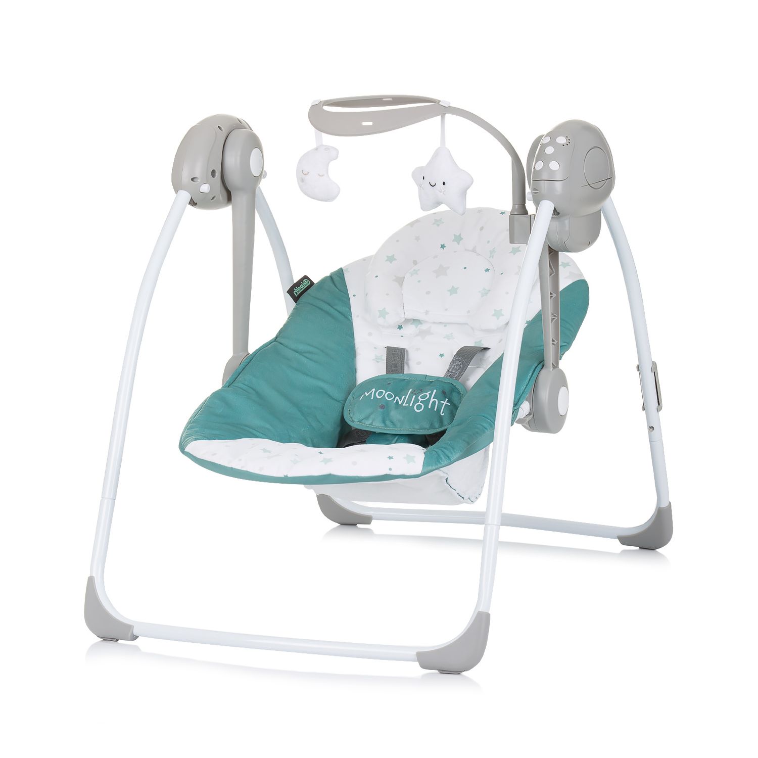 Chipolino Babywippe elektrisch Moonlight Musikfunktion, Fernbedienung, klappbar gr&uuml;n 