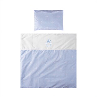 Lorelli Baby-Bettwäsche 7-teiliges Set First Dreams Decke Kissen Laken Himmel blau Bär 