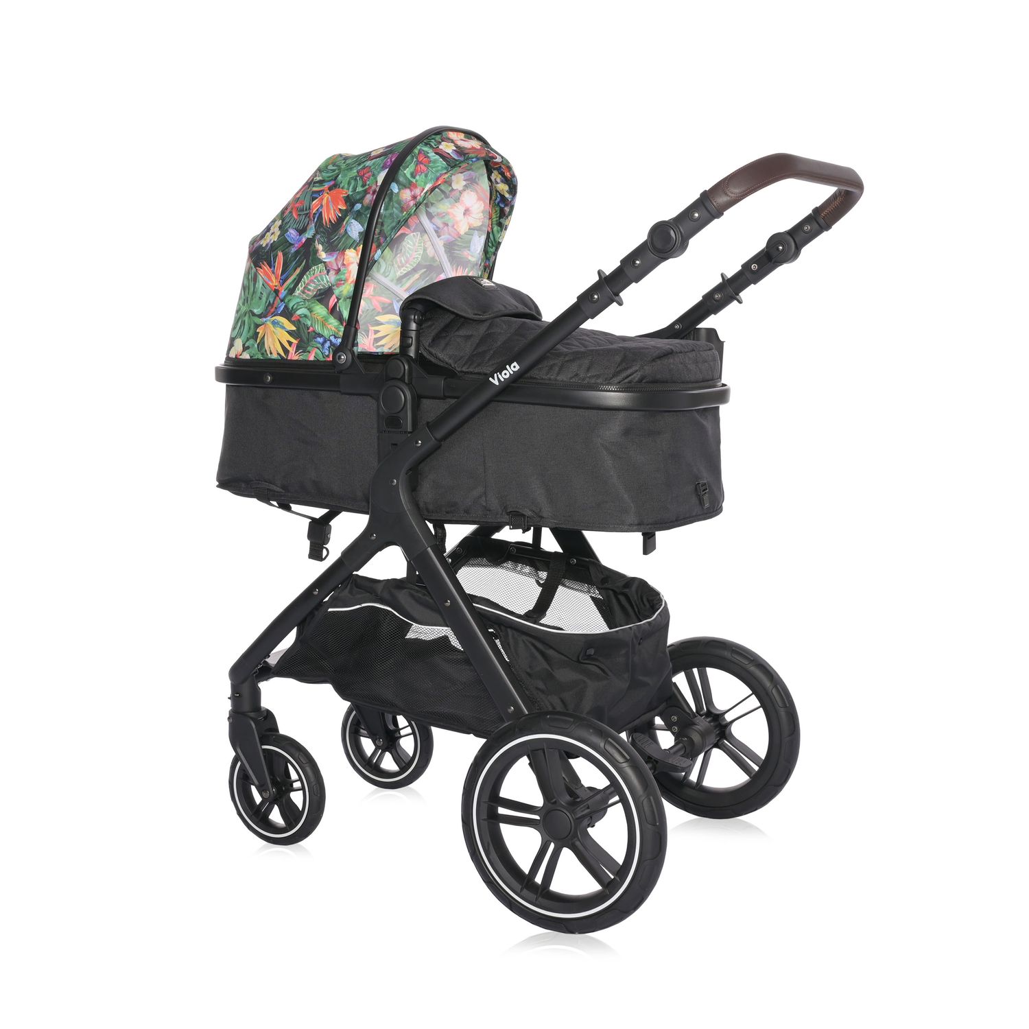 Lorelli Kombikinderwagen 2 in 1 Viola bis 22 kg, Sportsitz umbaubar Wickeltasche bunt 