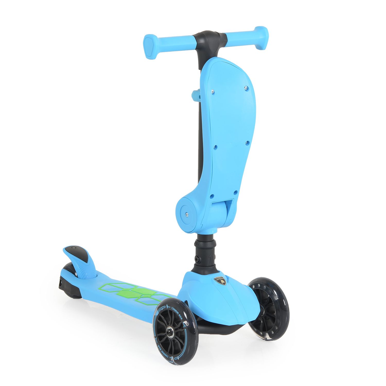 Moni Kinderroller 2 in 1 Lamborghini Laufrad, Lenkerh&ouml;he verstellbar, klappbar blau 