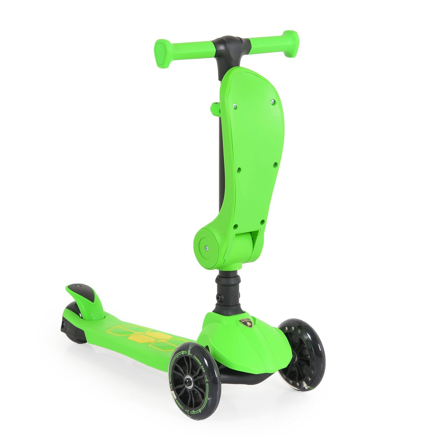 Moni Kinderroller 2 in 1 Lamborghini Laufrad, Lenkerh&ouml;he verstellbar, klappbar gr&uuml;n 