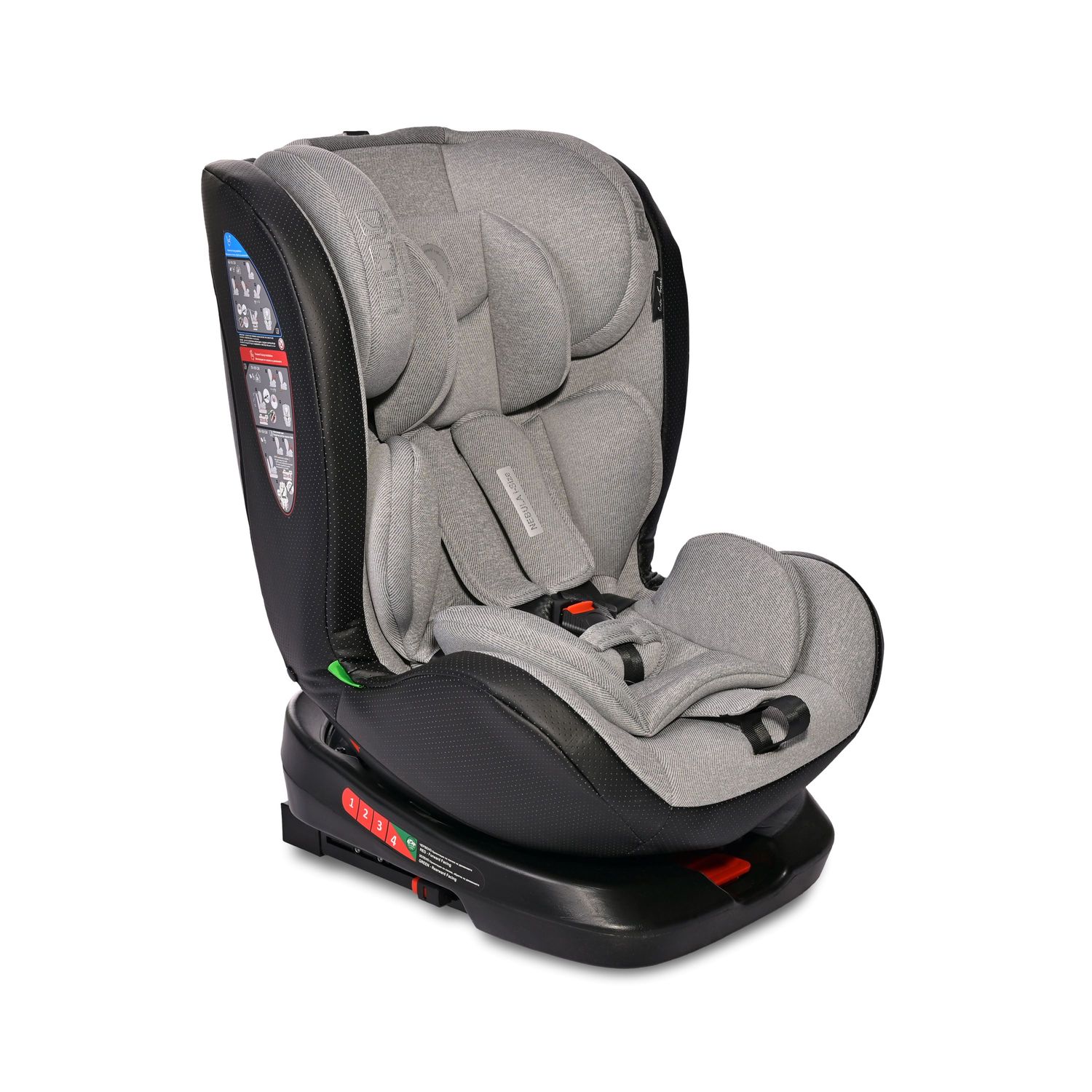 Lorelli i-Size Kindersitz Nebula (40-150cm) Isofix, 360&deg; drehbar, verstellbar grau 