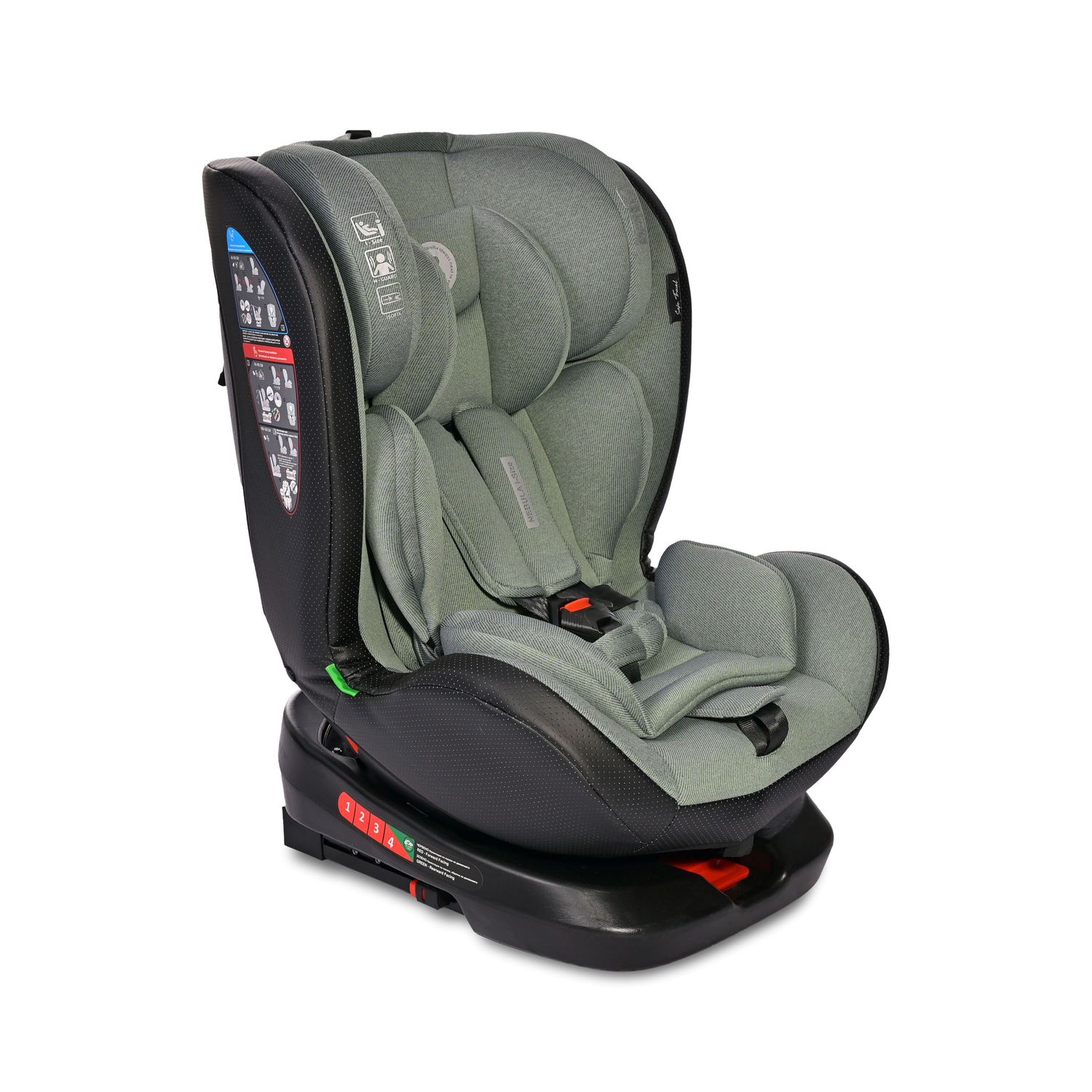 Lorelli i-Size Kindersitz Nebula (40-150cm) Isofix, 360&deg; drehbar, verstellbar hellgr&uuml;n 