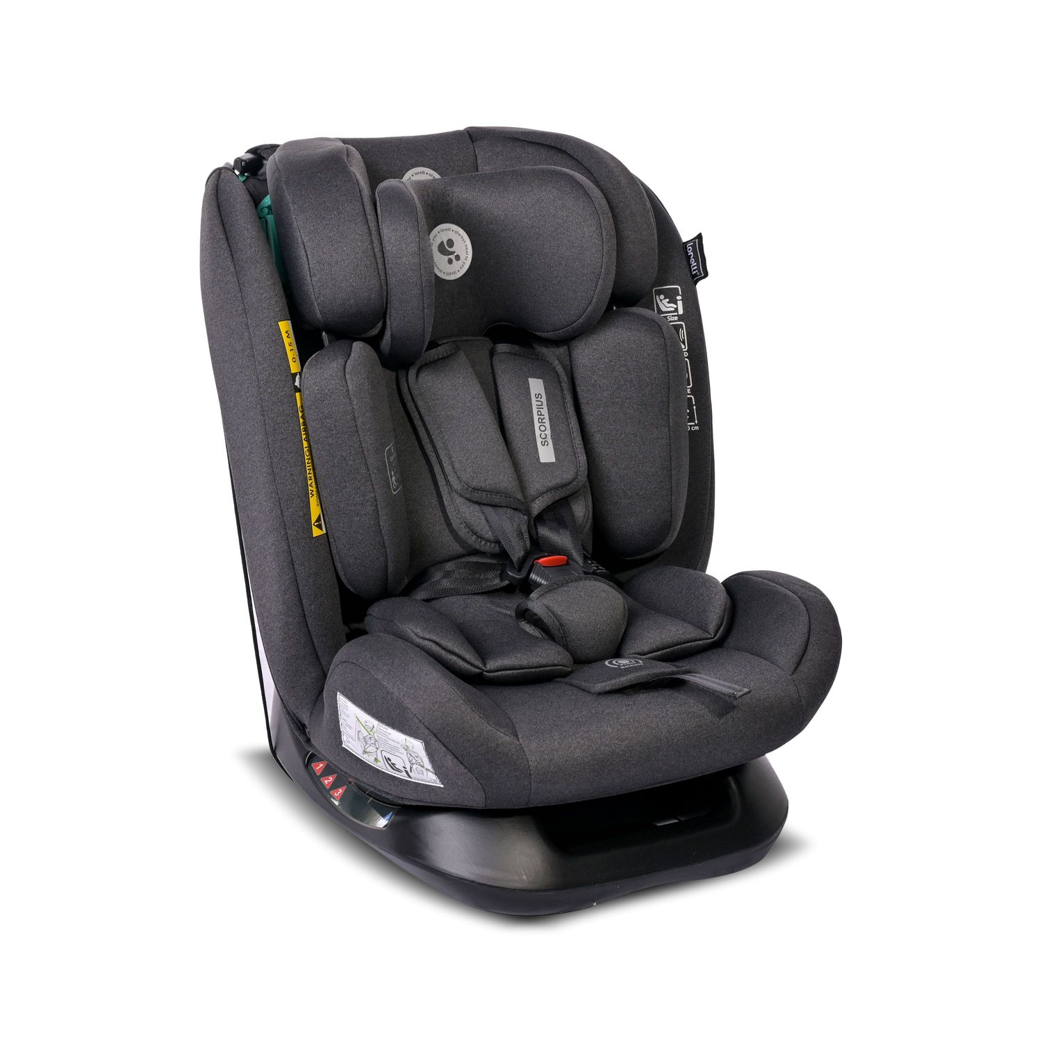Lorelli Kindersitz Scorpius i-Size (40-150cm) verstellbar 5-Punkt-Gurt bis 36 kg schwarz 
