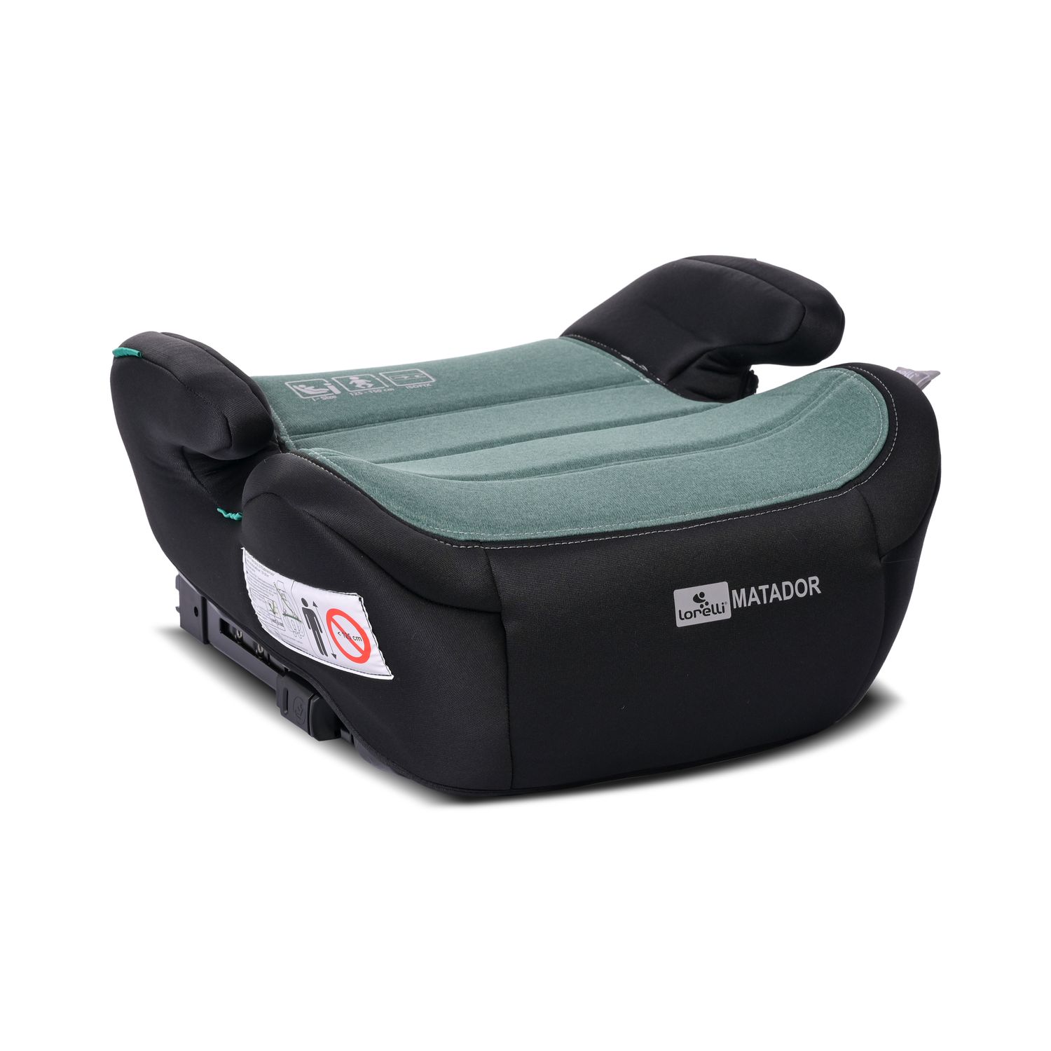 Lorelli Sitzerh&ouml;hung i-Size Matador (125-150cm) Kindersitz, Isofix, Armlehne gr&uuml;n 