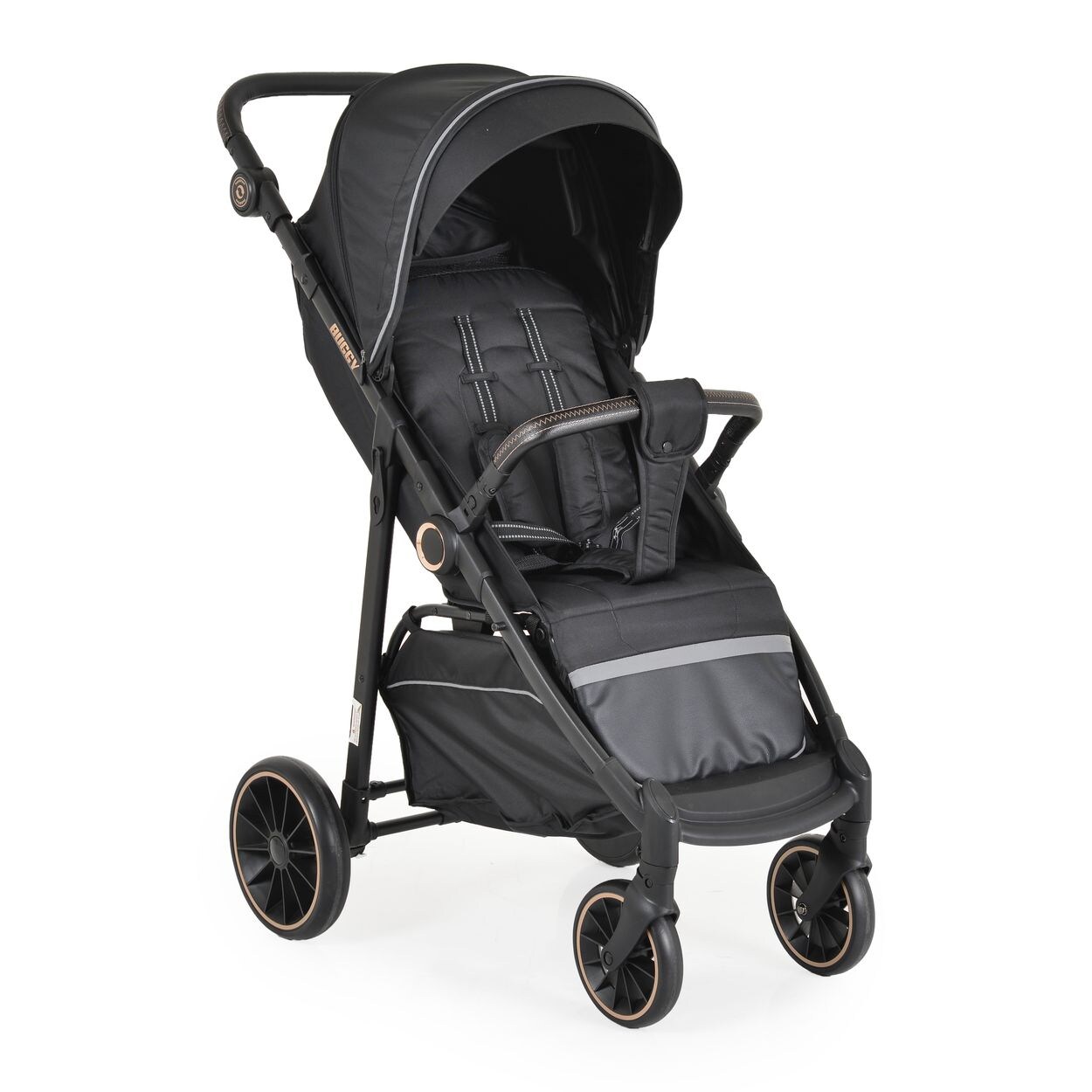 Sommerkinderwagen Buggy, Kinderbuggy, Sonnendach, EVA-Räder, verstellbar schwarz