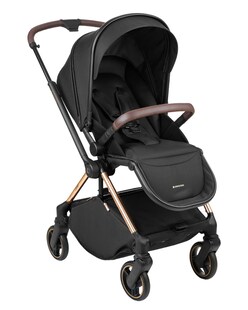Kikkaboo Kinderwagen Lanah 2 in 1 Babywanne, Rückenlehne verstellbar, bis 22 kg schwarz 