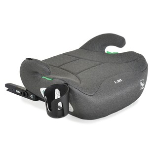 Moni Kindersitz, Sitzerhöhung i-Jet (125-150cm) Gruppe 3, Getränkehalter Isofix grau 