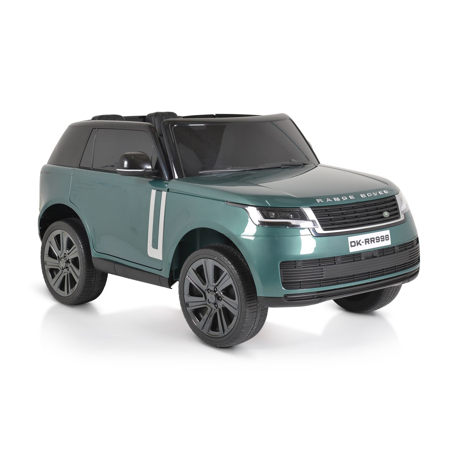 Moni Kinder Elektroauto Range Rover SUV metallic Fernbedienung Gurt EVA-Reifen gr&uuml;n 