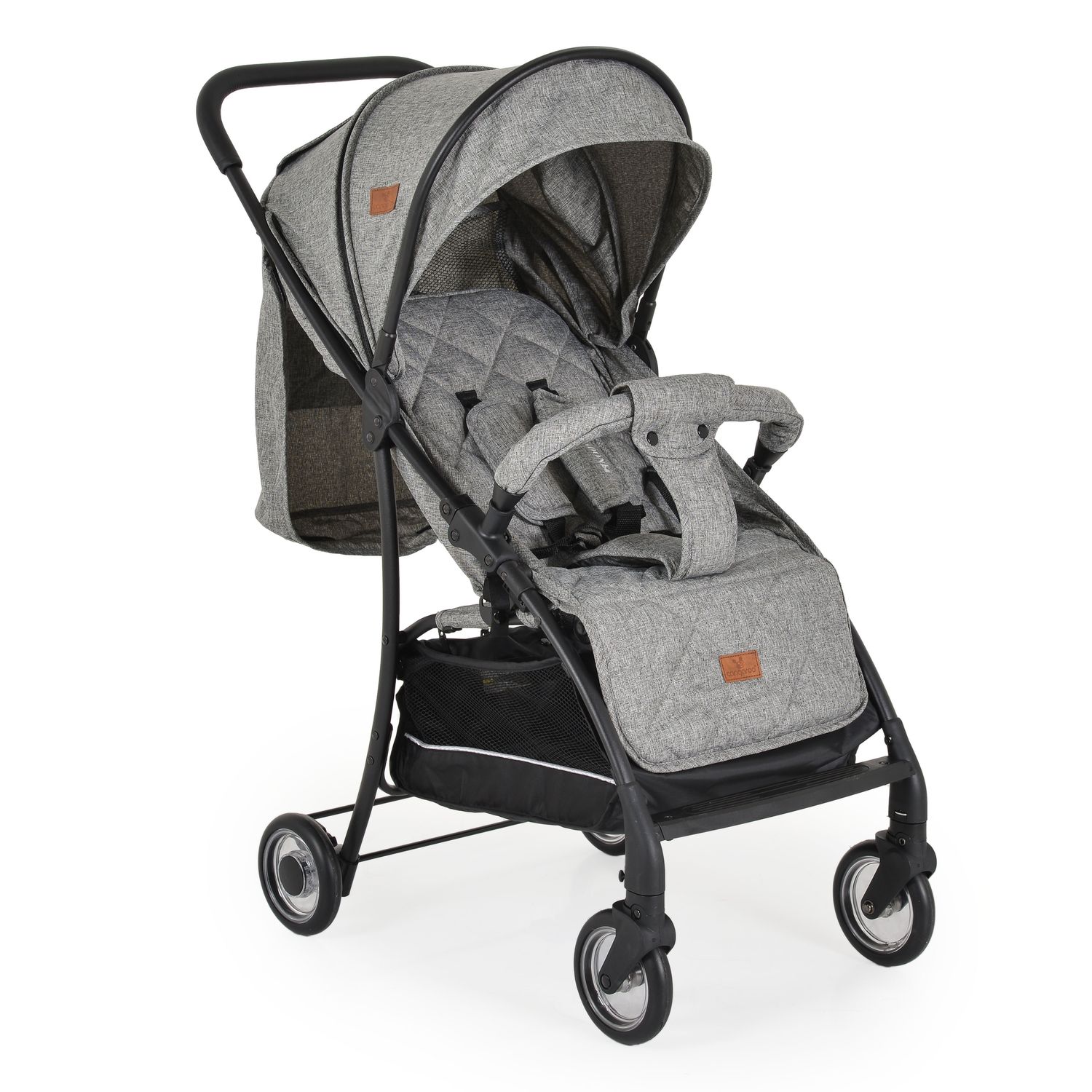 Cangaroo Kinderwagen London Buggy, Aluminiumrahmen, verstellbare R&uuml;ckenlehne hellgrau 