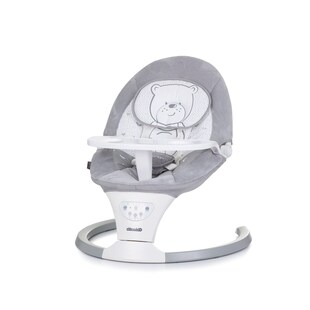 Chipolino Babywippe Lera Musik, Sicherheitsgurt, Kissen, Fernbedienung, Timer grau 