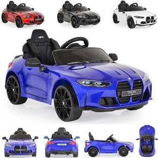 Moni Kinder Elektroauto BMW M4 Fernbedienung EVA-Reifen 2 Motoren Musikfunktion blau 