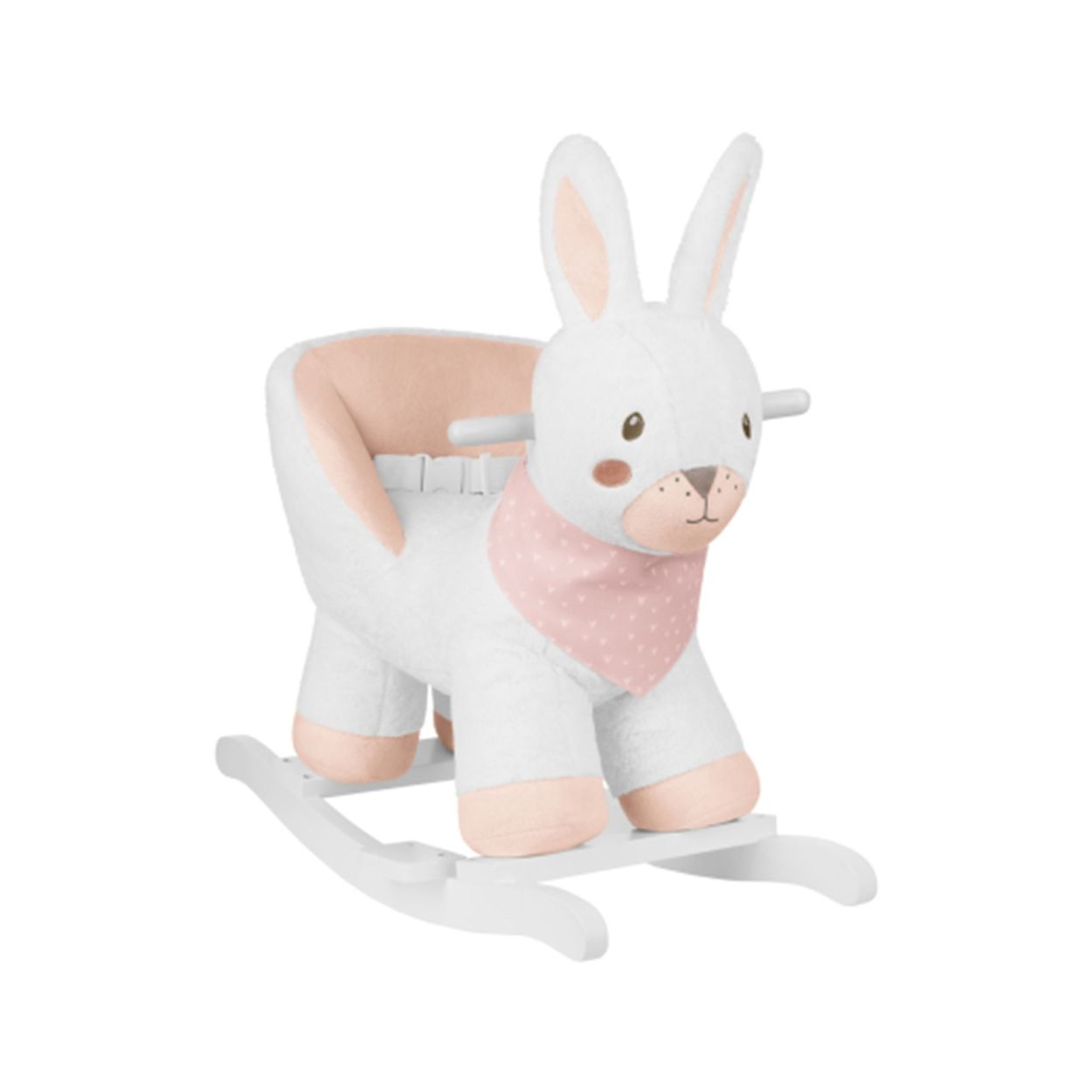 Kikka boo Schaukeltier Hase mit Sitz, R&uuml;ckenlehne, Holzgriffe, Kufen, bis 30 kg rosa 