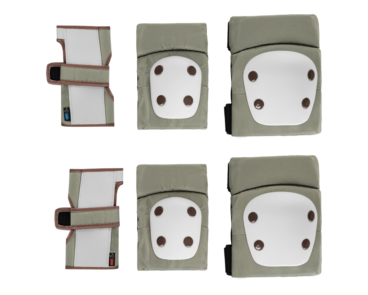 Kikkaboo Kinder Schutzausr&uuml;stung, 6-teiliges Protektoren-Set, Gr&ouml;&szlig;e XS bis 25 kg gr&uuml;n 