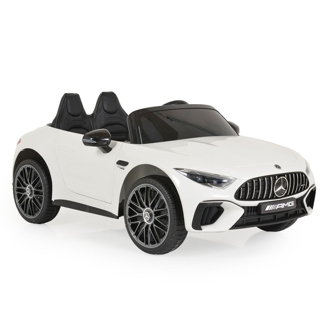 Kinder Elektroauto Mercedes-Benz DK-SL63 Zweisitzer Fernbedienung Bluetooth weiß