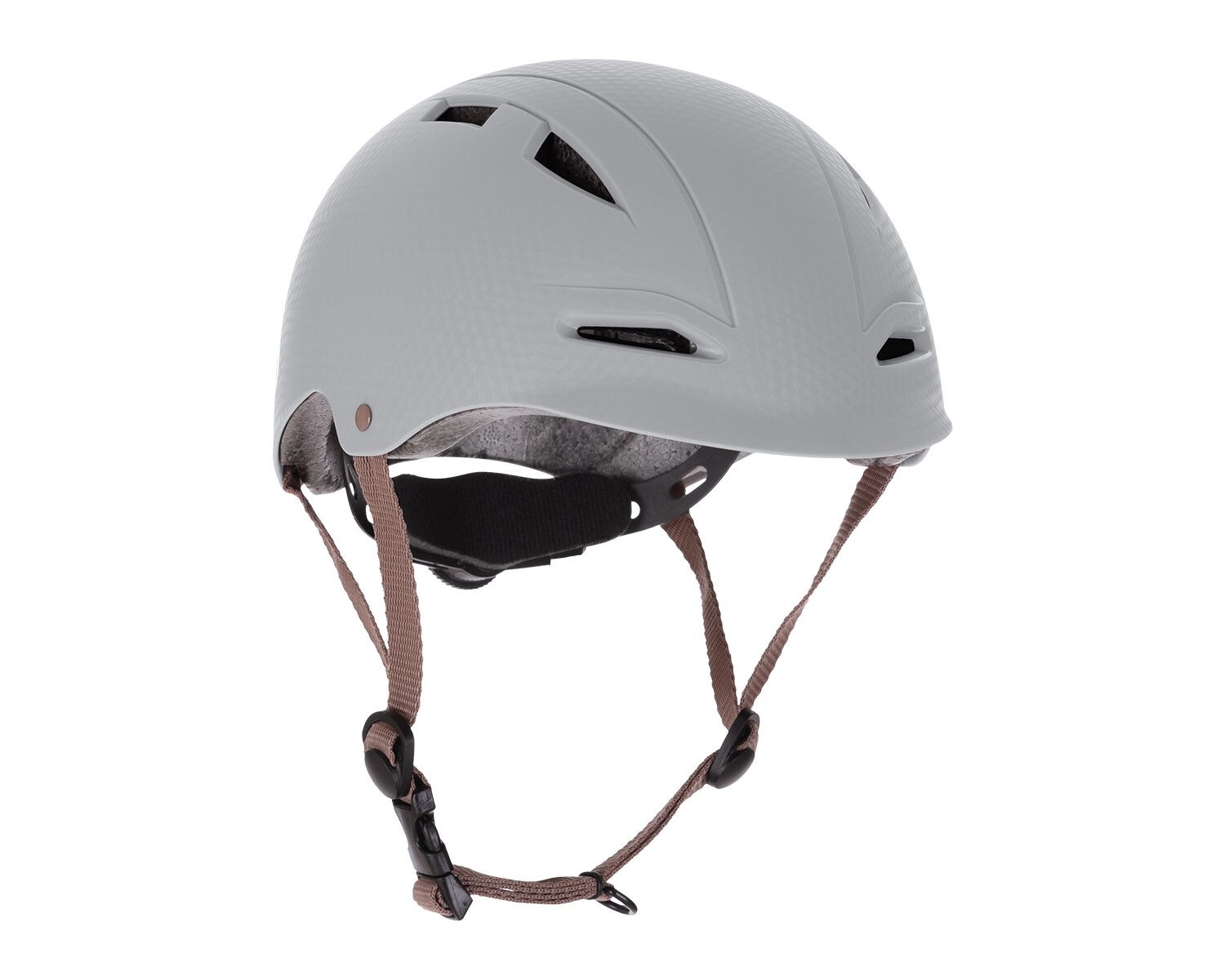 Kikkaboo Kinder-Schutzhelm 46 - 56 cm mit 9 großen Öffnungen verstellbare Gurte grau
