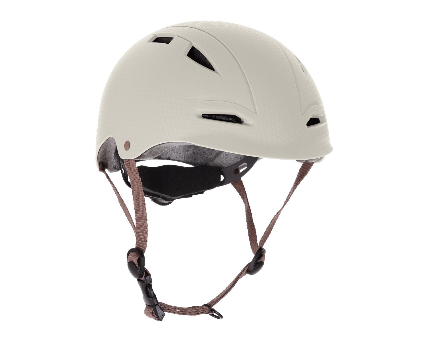 Kikkaboo Kinder-Schutzhelm 46 - 56 cm mit 9 großen Öffnungen verstellbare Gurte beige