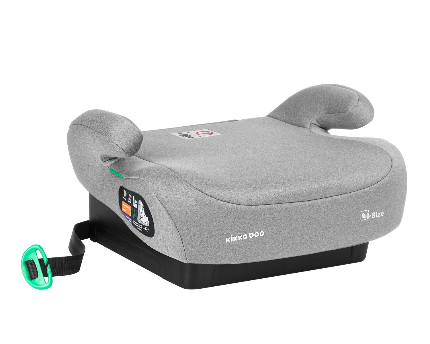 Kikkaboo Kindersitz, Sitzerhöhung i-Go i-Size (125-150cm) Gruppe 3, Armlehne grau