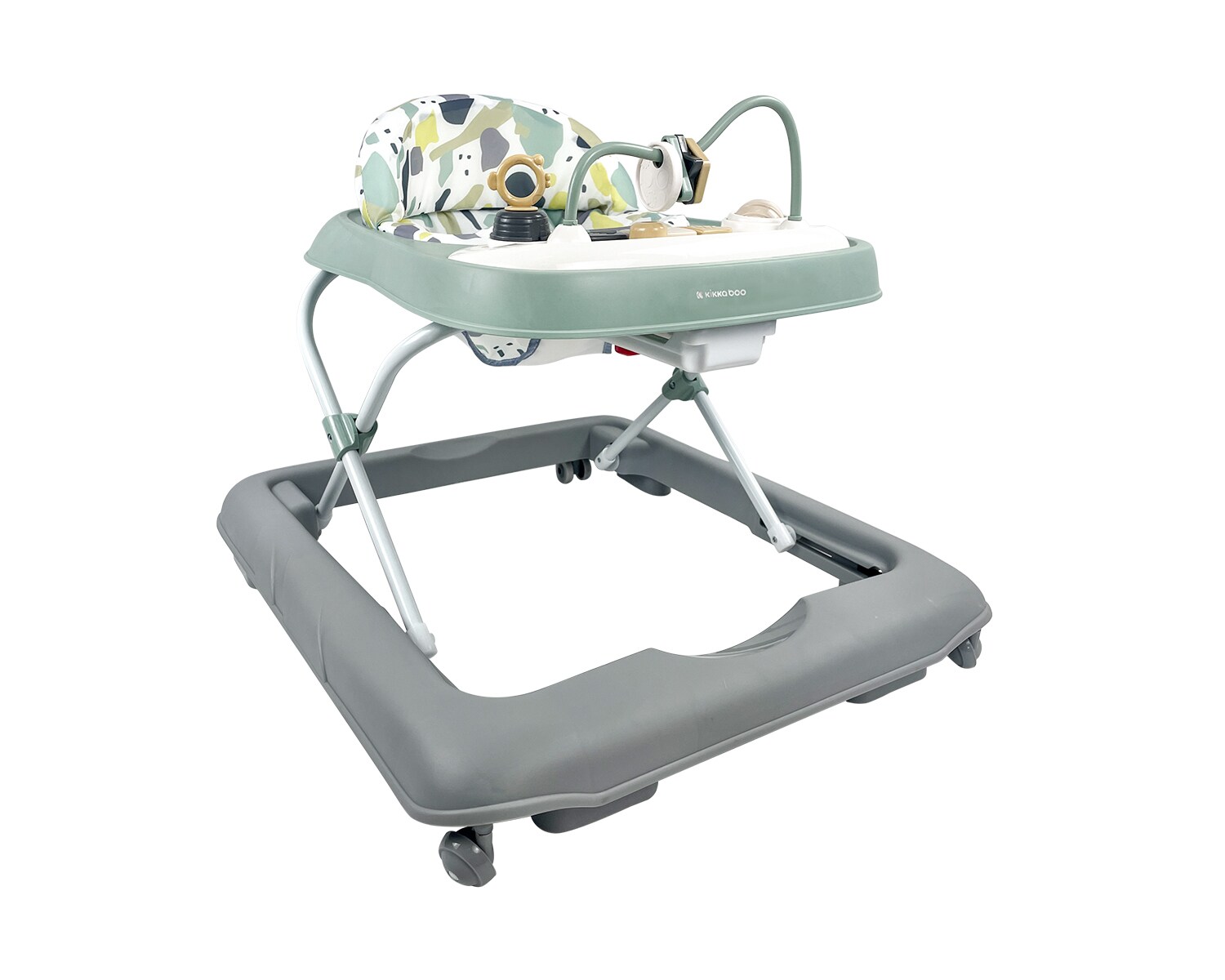 Kikkaboo Lauflernhilfe Poppy Musik Licht h&ouml;henverstellbar klappbar Gummistopper gr&uuml;n 