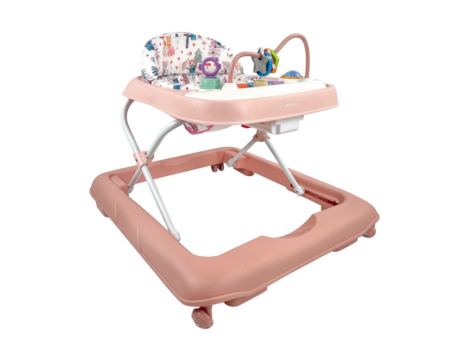 Kikkaboo Lauflernhilfe Poppy Musik Licht höhenverstellbar klappbar Gummistopper rosa