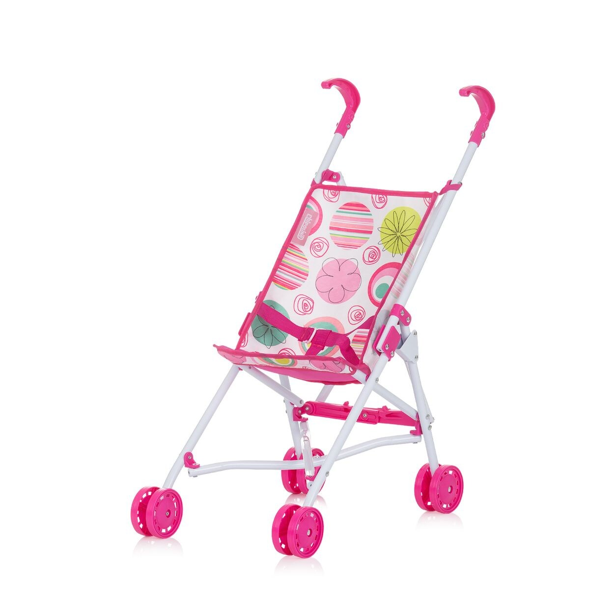 Puppenbuggy Lily klappbar, Doppelräder, ab 3 Jahren, Schiebehöhe 57 cm rosa pink