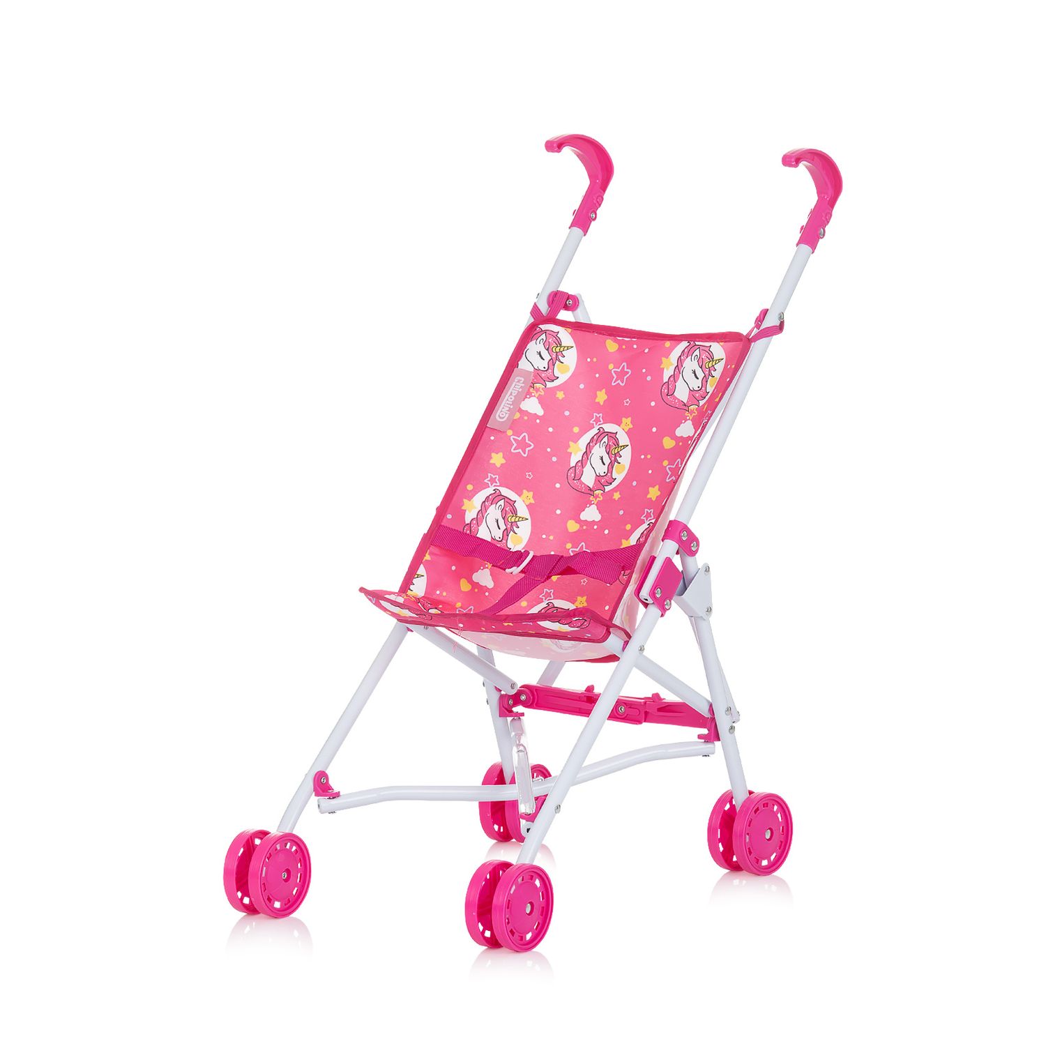 Chipolino Puppenbuggy Lily klappbar, Doppelr&auml;der, ab 3 Jahren, Schiebeh&ouml;he 57 cm pink 