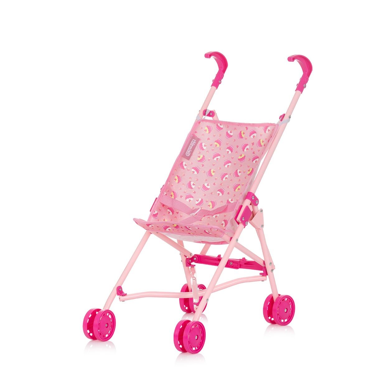 Puppenbuggy Lily klappbar, Doppelräder, ab 3 Jahren, Schiebehöhe 57 cm rosa