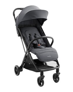 Kikkaboo Kinderwagen Buggy Lauren verstellbar faltbar Aluminiumrahmen bis 22 kg grau schwarz 