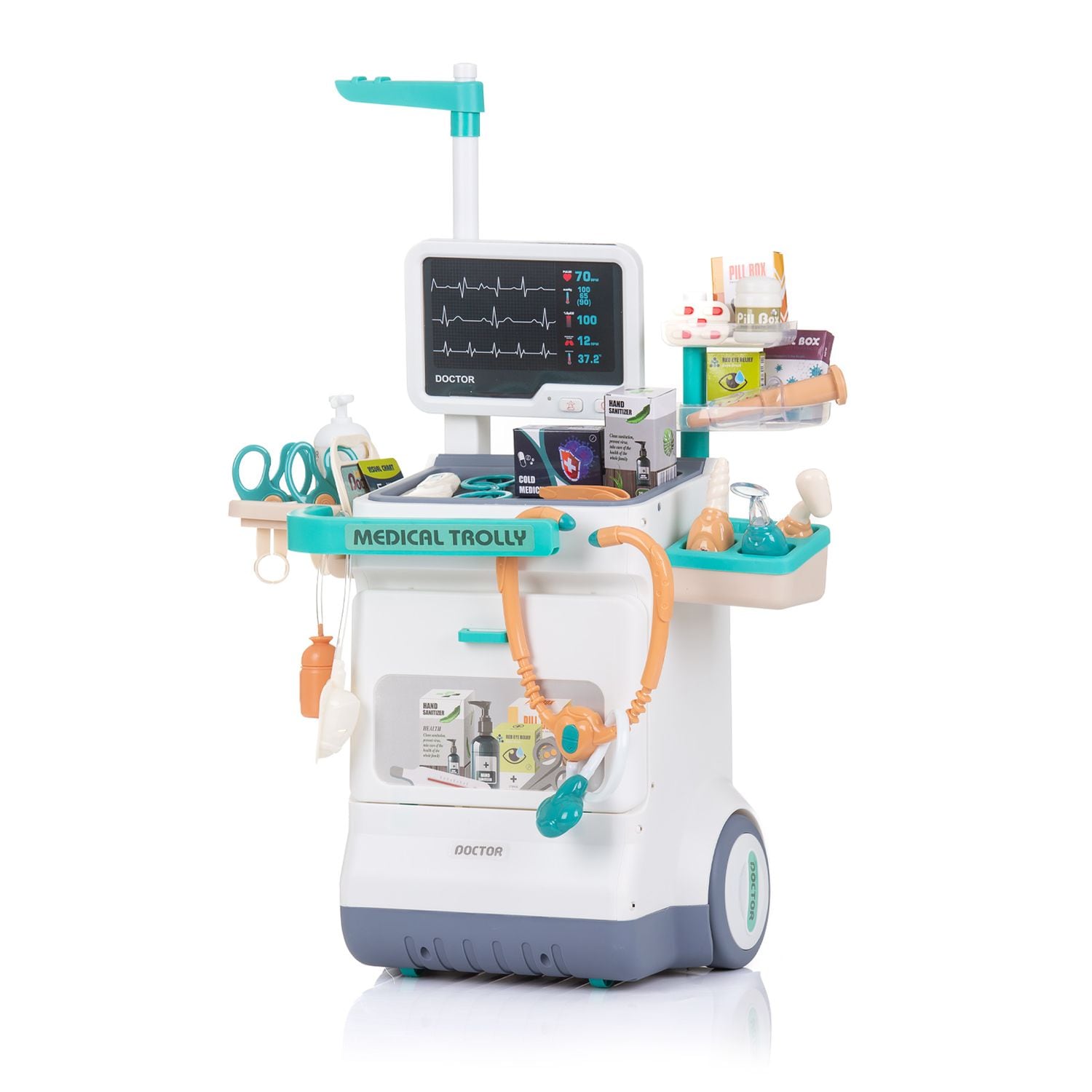 Chipolino Kinderspielzeug-Set Arzt 26-teilig Ger&auml;usche, Licht, Arztutensilien wei&szlig; 