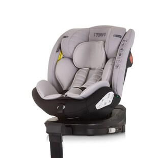 Chipolino Kindersitz Tourino i-Size (40-150cm) Isofix, höhenverstellbar, drehbar hellgrau 