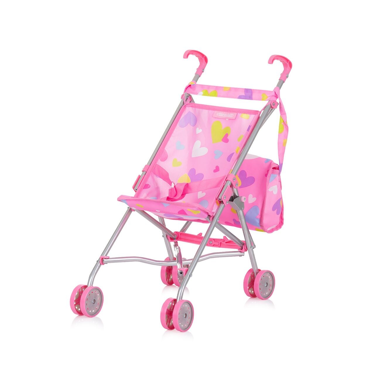 Puppen-Zubehör-Set 3in1 Trixy Buggy Hochstuhl Tasche Laufstall faltbar rosa