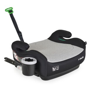 Cangaroo Kindersitz, Sitzerhöhung i-Swift, Isofix (125-150cm) Getränkehalter grau 