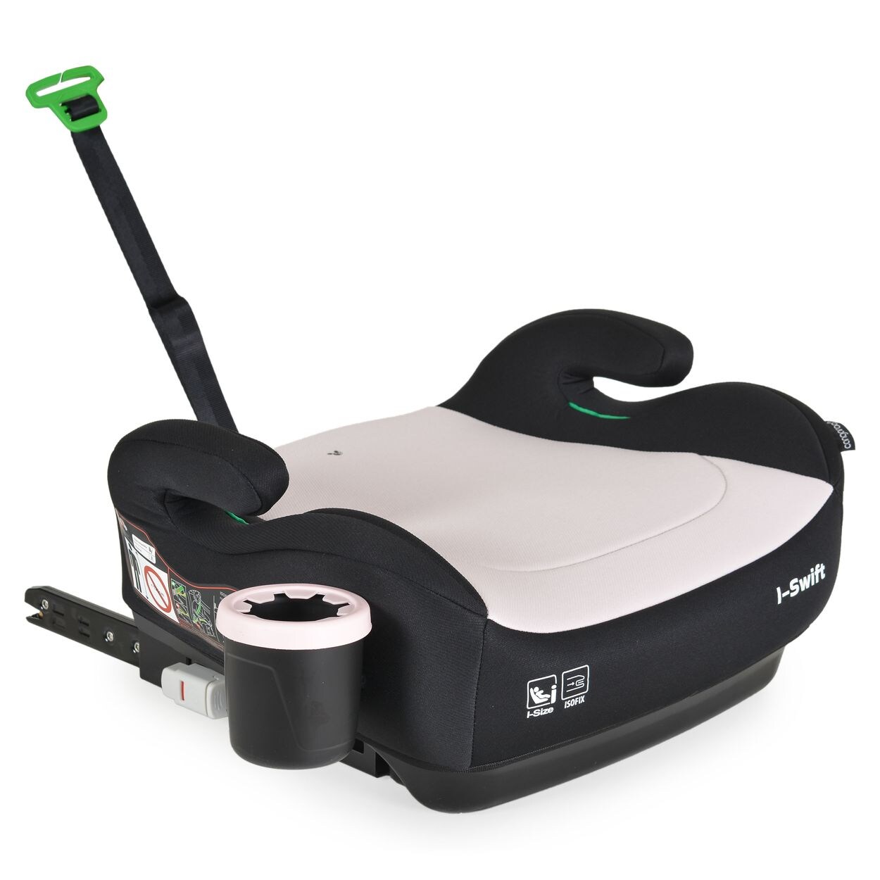 Kindersitz, Sitzerhöhung i-Swift, Isofix (125-150cm) Getränkehalter rosa