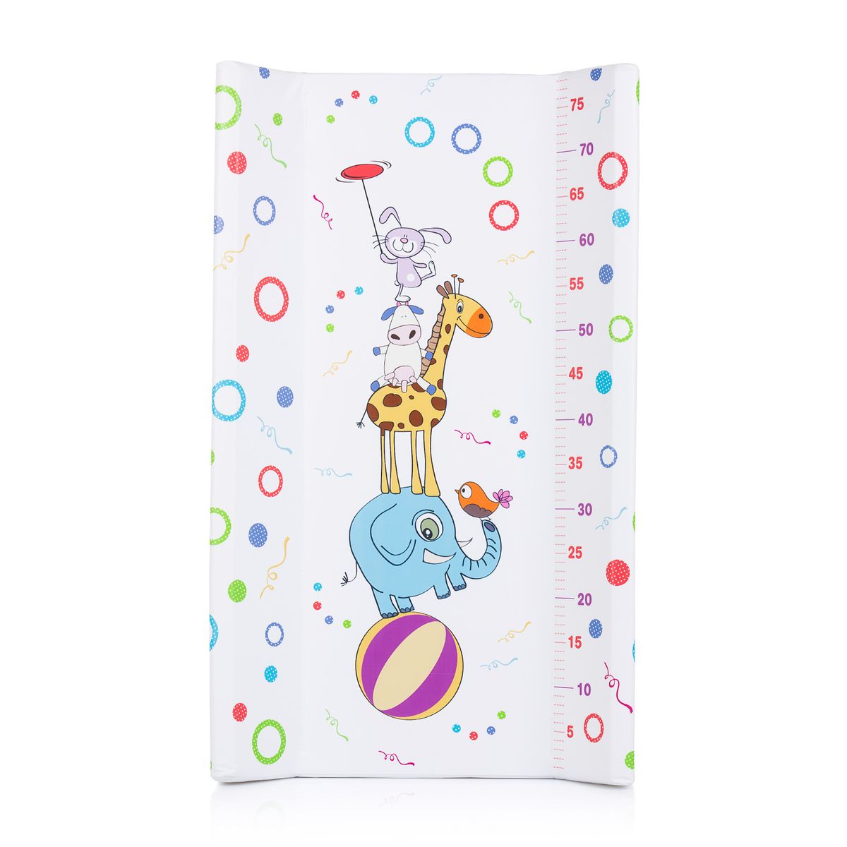 Chipolino Wickelauflage Comfort 80 x 47 cm seitlicher Rand Skala von 5 bis 75 cm bunt 