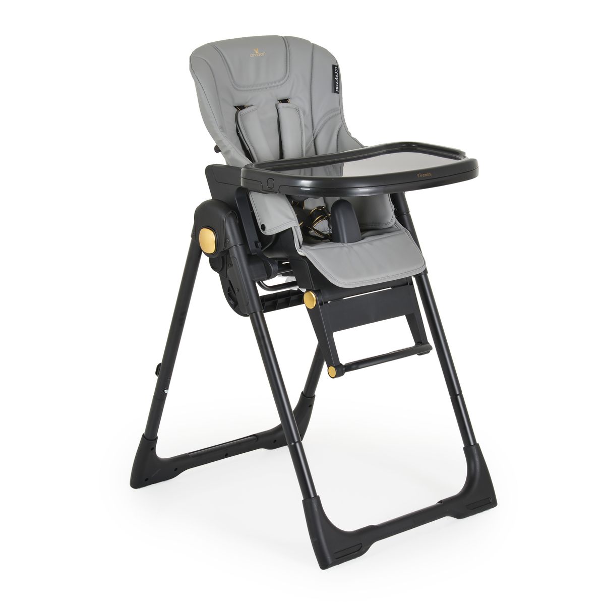 Cangaroo Kinderhochstuhl Tiramisu 2in1 klappbar h&ouml;henverstellbar 5 Kipp-Position grau 