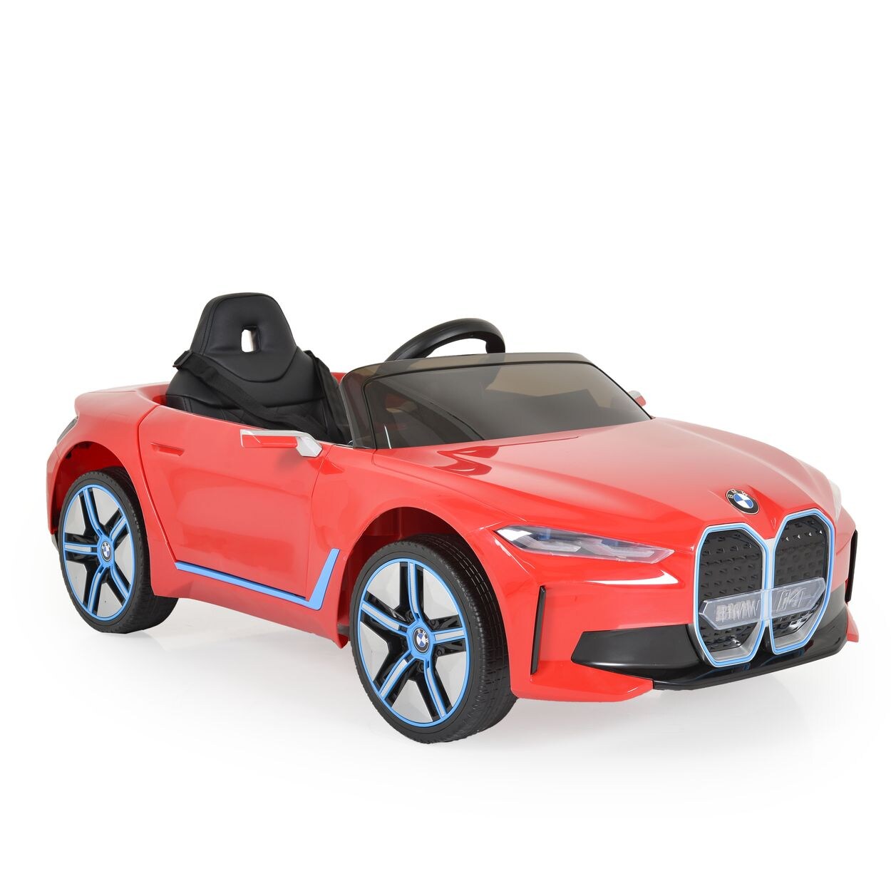 Kinder Elektroauto BMW i4 MP3 EVA-Reifen Fernbedienung Lichter bis  rot