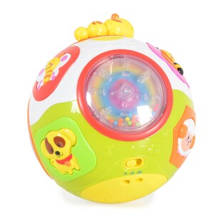 Moni Musikspielzeug Aktivitätsball 938 Geräusche Tierknöpfe Lichter ab 6 Monaten bunt 
