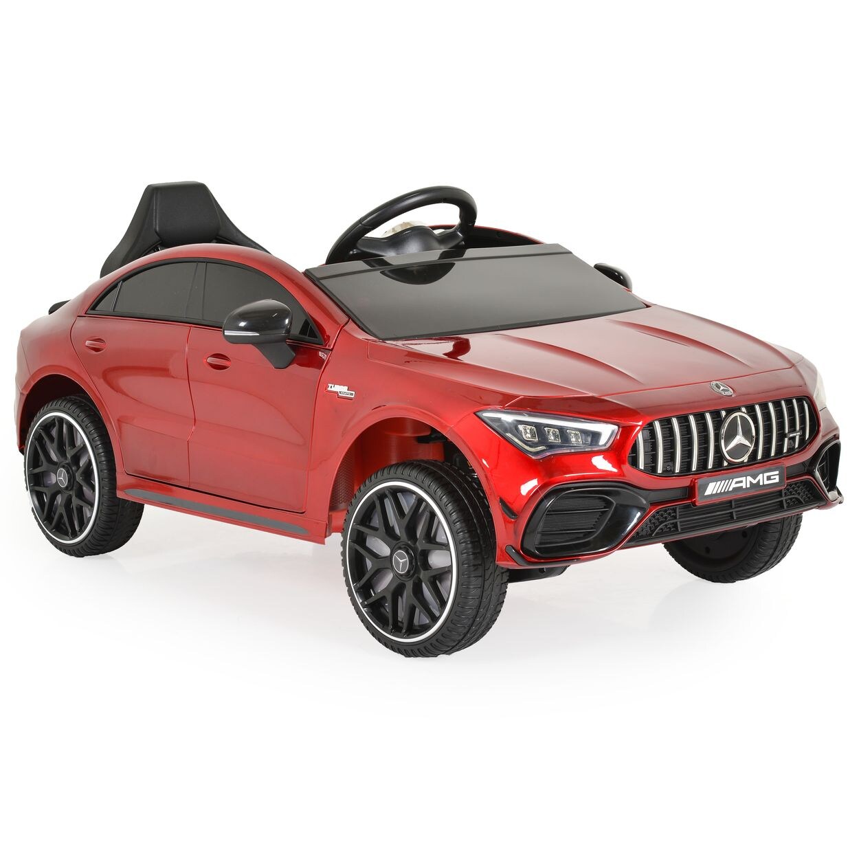 Kinder Elektroauto Mercedes-AMG CLA 45 Bluetooth Fernbedienung vier Motoren rot