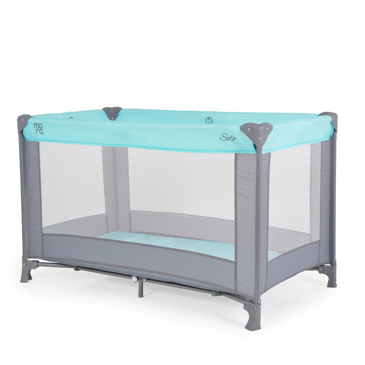 Moni Reisebett, Laufstall Solo Faltmatratze, Aufbewahrungstasche, faltbar t&uuml;rkis 