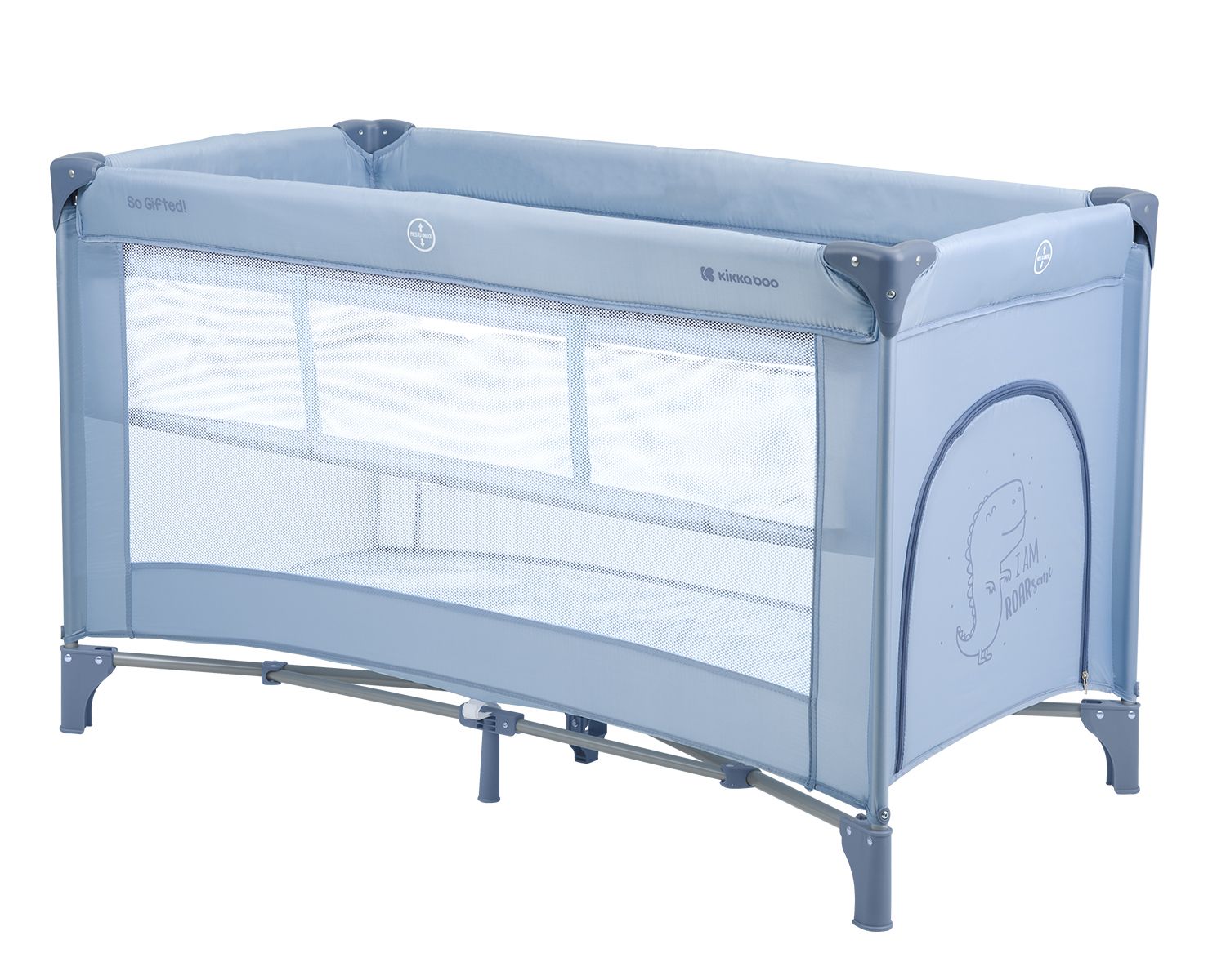 Kikkaboo Reisebett, Laufstall So Gifted 2 Ebenen Matratze, Tragetasche, &Ouml;ffnung blau alt 