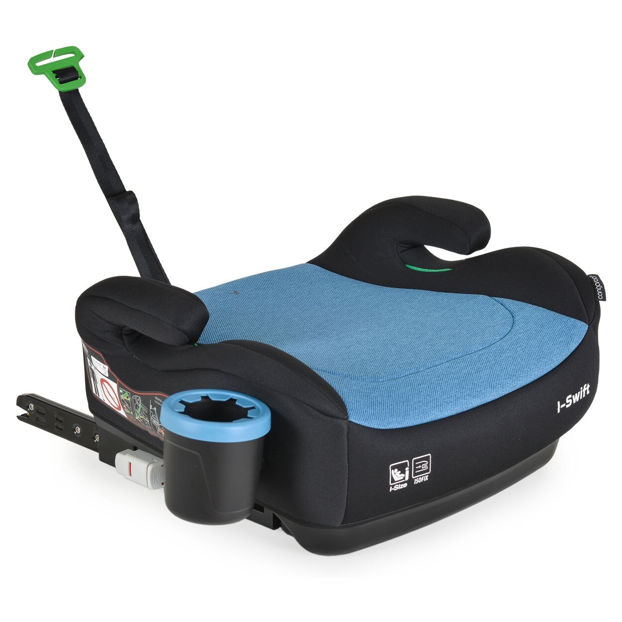 Kindersitz, Sitzerhöhung i-Swift, Isofix (125-150cm) Getränkehalter dunkelblau