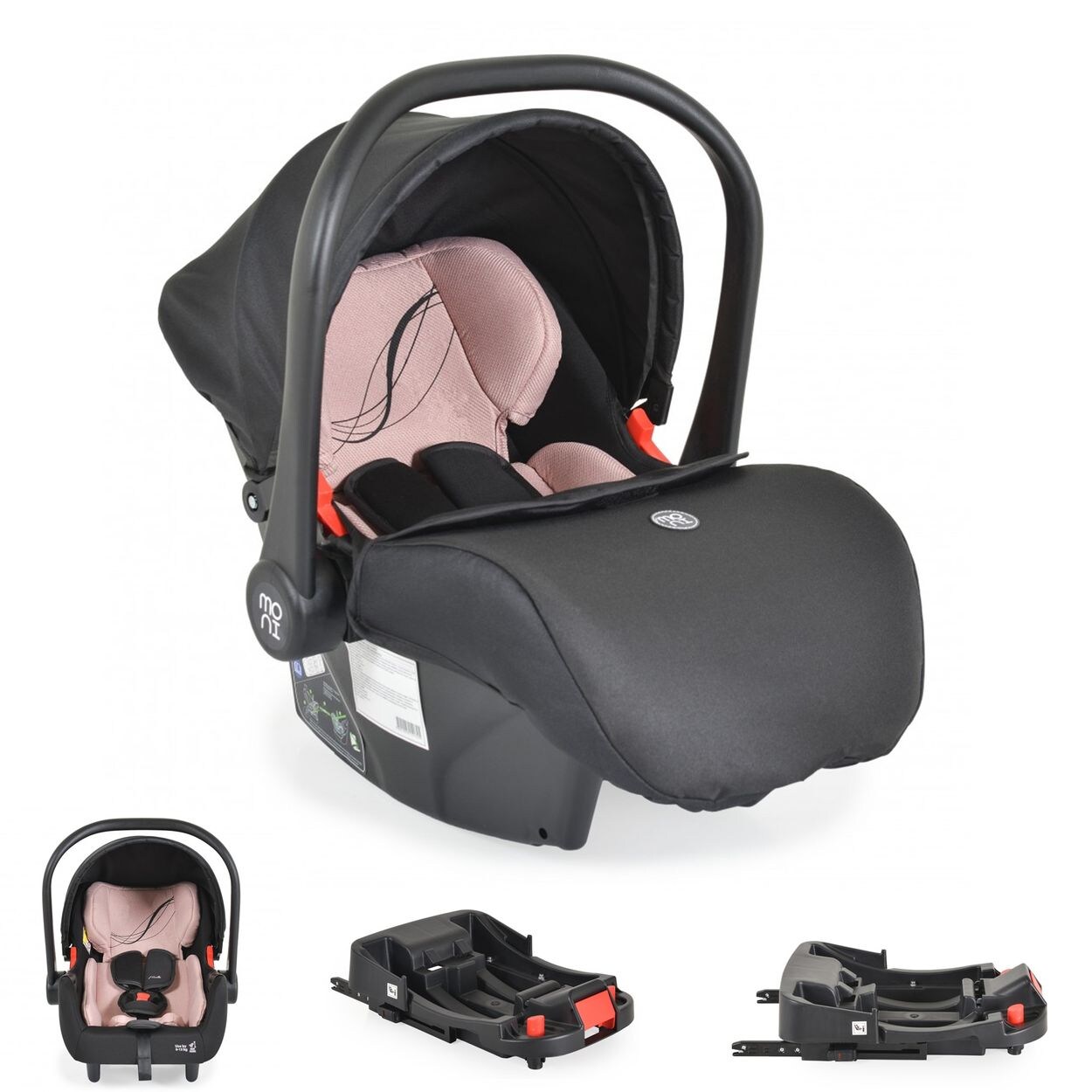 Babyschale Multi Set mit Isofixbasis Royal, i-Size (40 - 87cm) Gruppe 0+ rosa