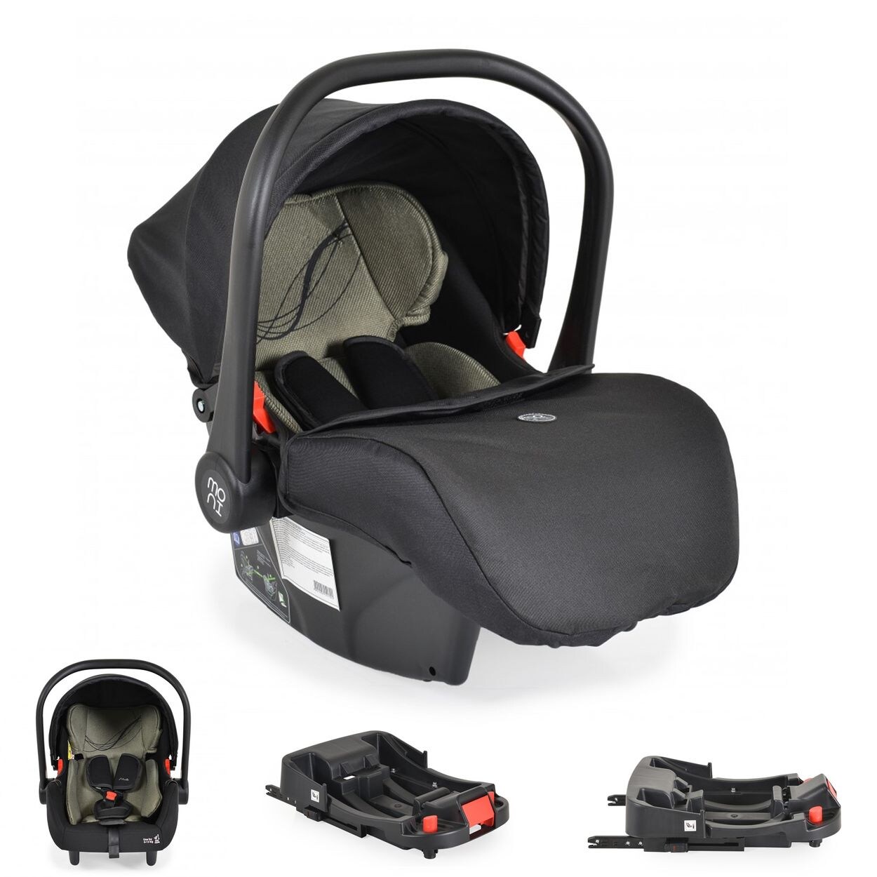 Babyschale Multi Set mit Isofixbasis Royal, i-Size (40 - 87cm) Gruppe 0+ grün