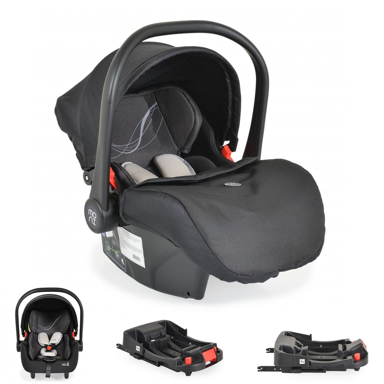 Babyschale Multi Set mit Isofixbasis Royal, i-Size (40 - 87cm) Gruppe 0+ schwarz