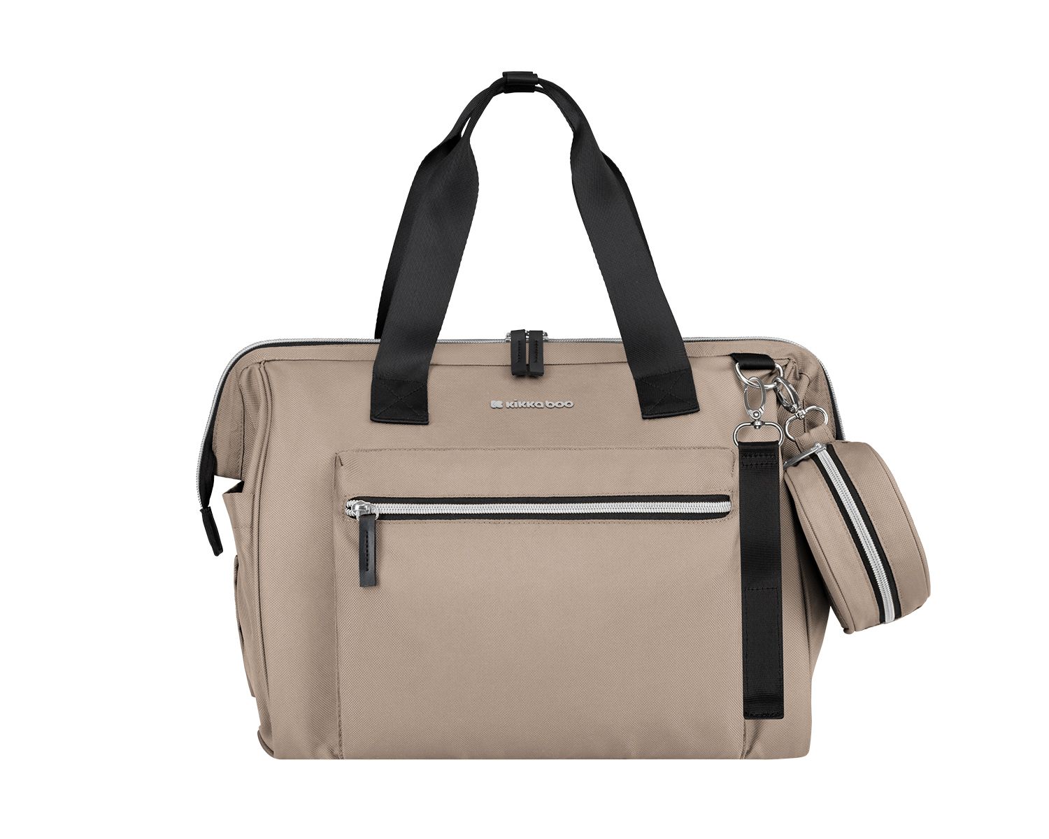 Kikkaboo Wickeltasche Maxi mit Wickelunterlage, kleine Tasche, Rei&szlig;verschluss braun 