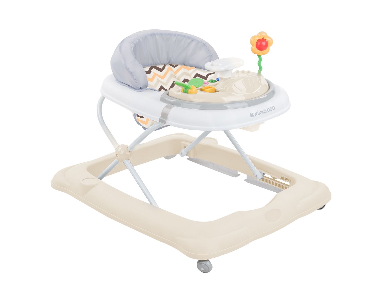 Kikkaboo Lauflernhilfe Misty klappbar 3-fach h&ouml;henverstellbar Musik Spielcenter beige/braun 